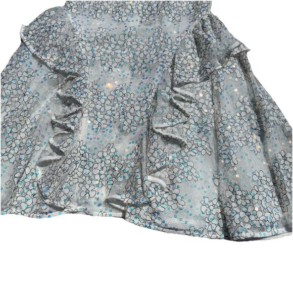 Elliatt Waratah Embroidered Mesh White Sequin Ruffle Dress NWOT Small - Picture 9 of 16